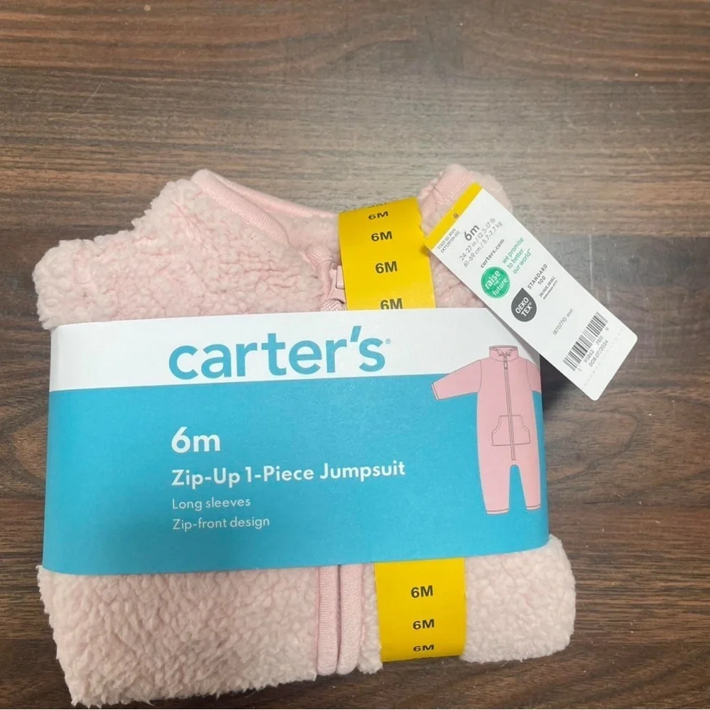 Carter’s 6M Zip-Up Sherpa Jumpsuit – New with Tags